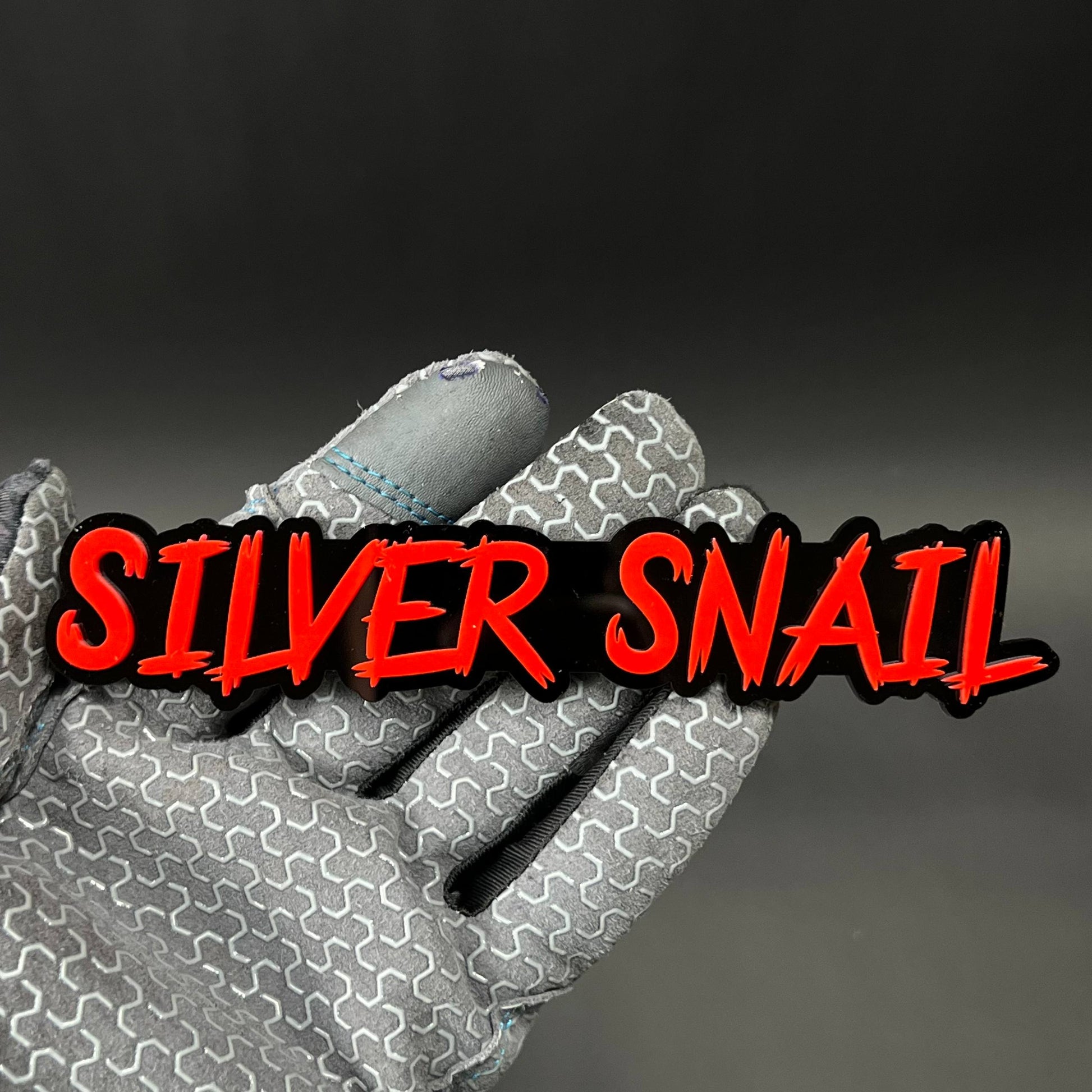 1PC SILVER SNAIL 3D Acrylic Badge - Car Truck Emblem Fender Sticker