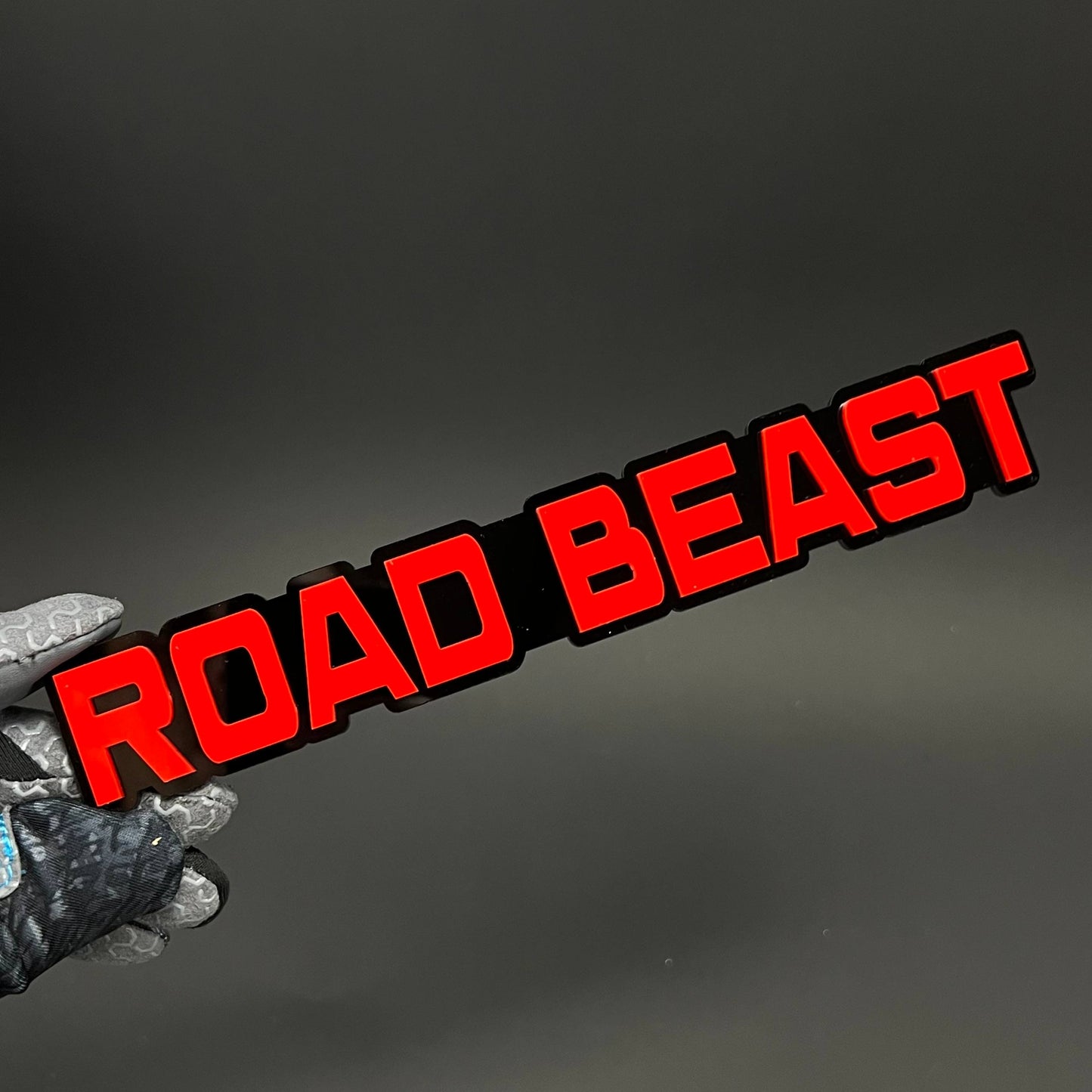 1PC ROAD BEAST 3D Acrylic Badge - Car Truck Emblem Fender Tailgate Trunk Sticker
