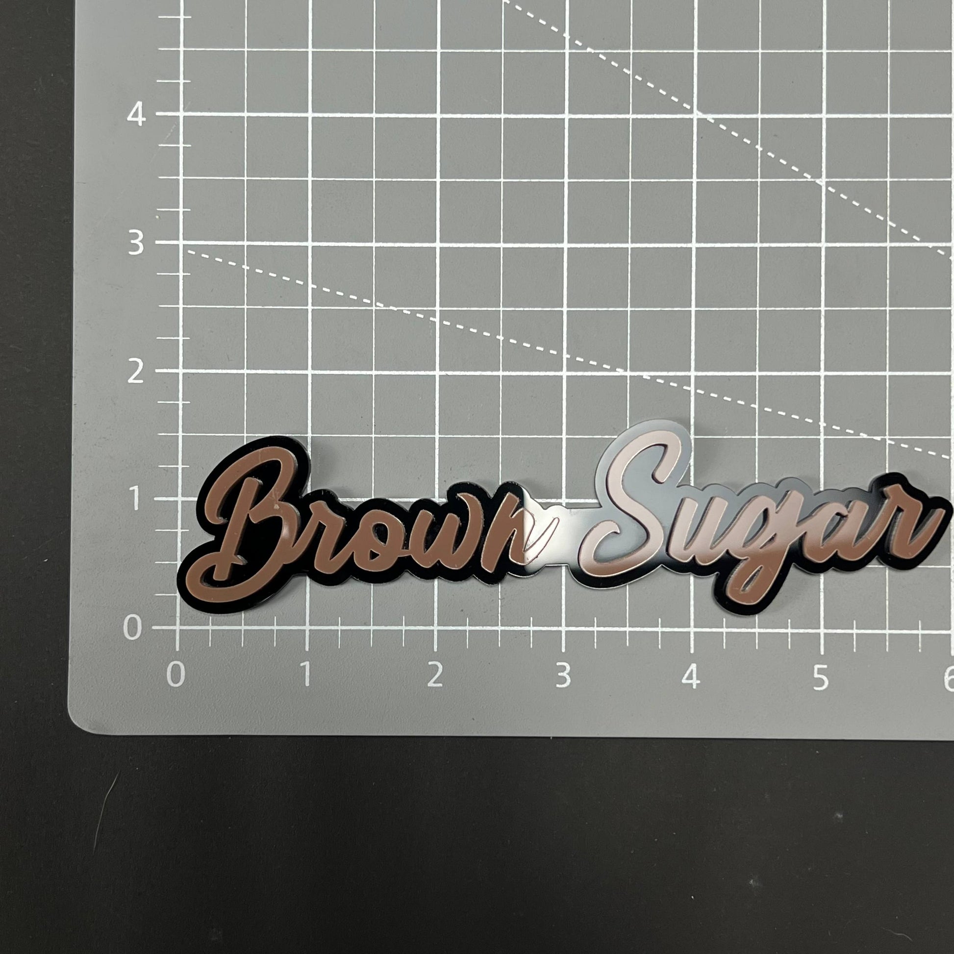 1PC Brown Sugar 3D Acrylic Badge - Car Truck Emblem Fender Sticker