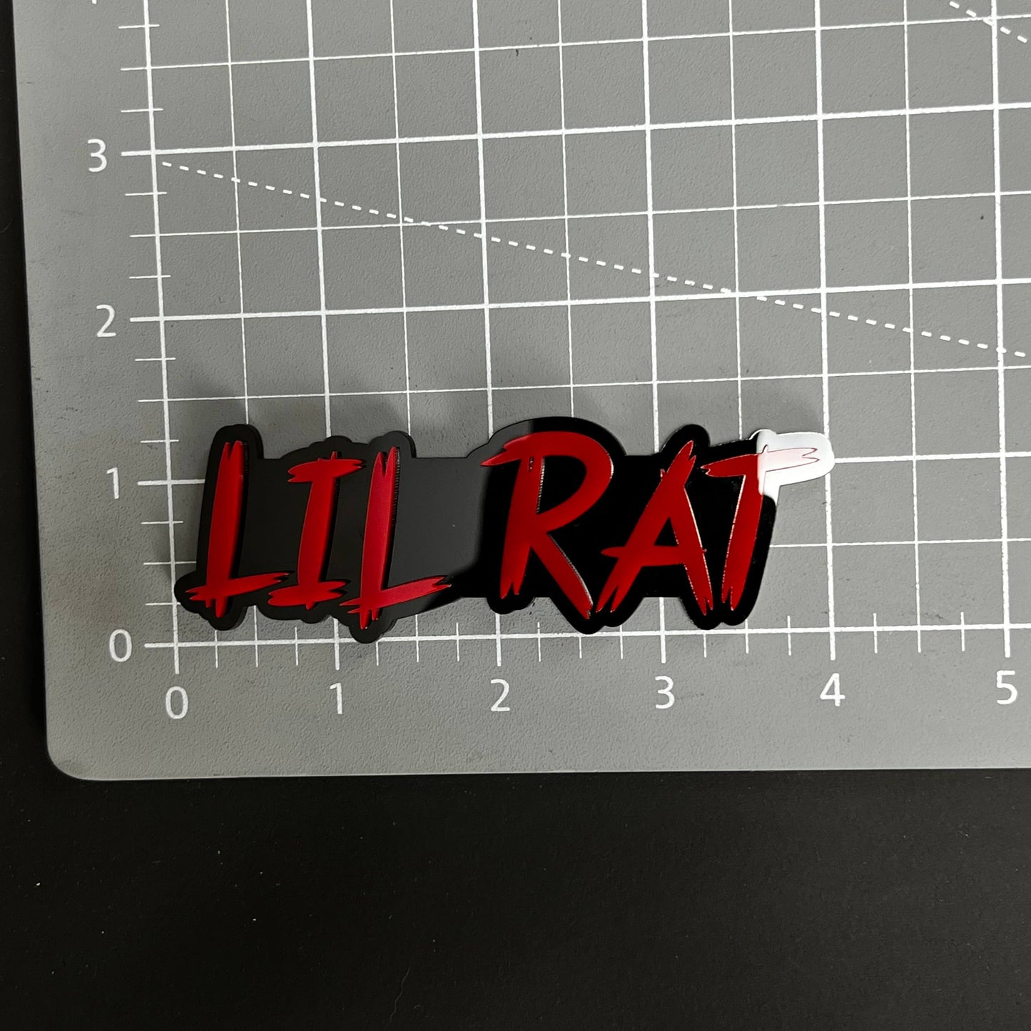 1PC LIL RAT 3D Acrylic Badge - Car Truck Emblem Fender Tailgate Trunk Sticker