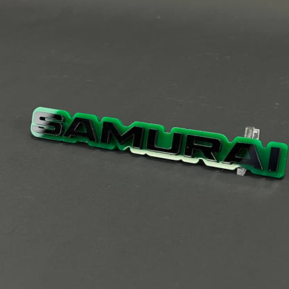 1PC SAMURAI 3D Acrylic Badge - Car Truck Emblem Fender Tailgate Trunk Sticker