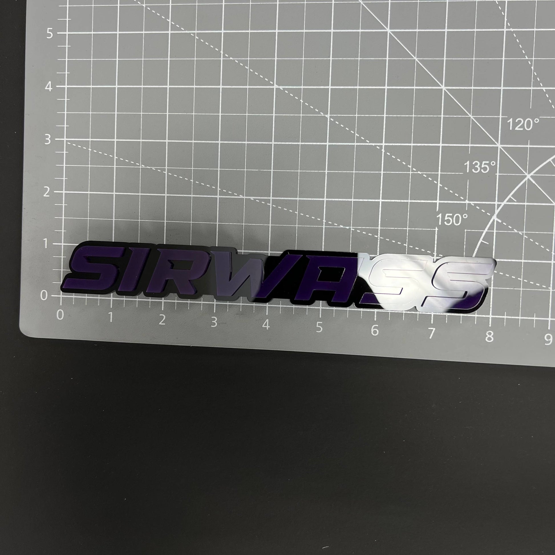 1PC SIRWASS 3D Acrylic Badge - Car Truck Emblem Fender Tailgate Trunk Sticker