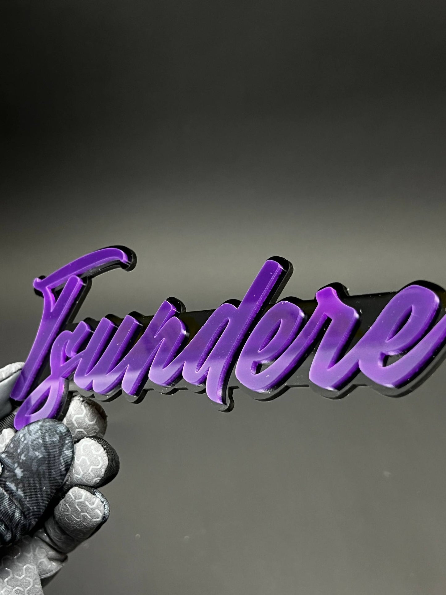 1PC Tsundere 3D Acrylic Badge - Car Truck Emblem Fender Tailgate Trunk Sticker