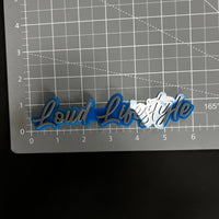 1PC Loud Lifestyle 3D Acrylic Badge - Car Truck Emblem Fender Sticker