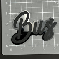 1PC Bus 3D Acrylic Badge - Car Truck Emblem Fender Tailgate Trunk Sticker