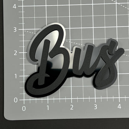 1PC Bus 3D Acrylic Badge - Car Truck Emblem Fender Tailgate Trunk Sticker