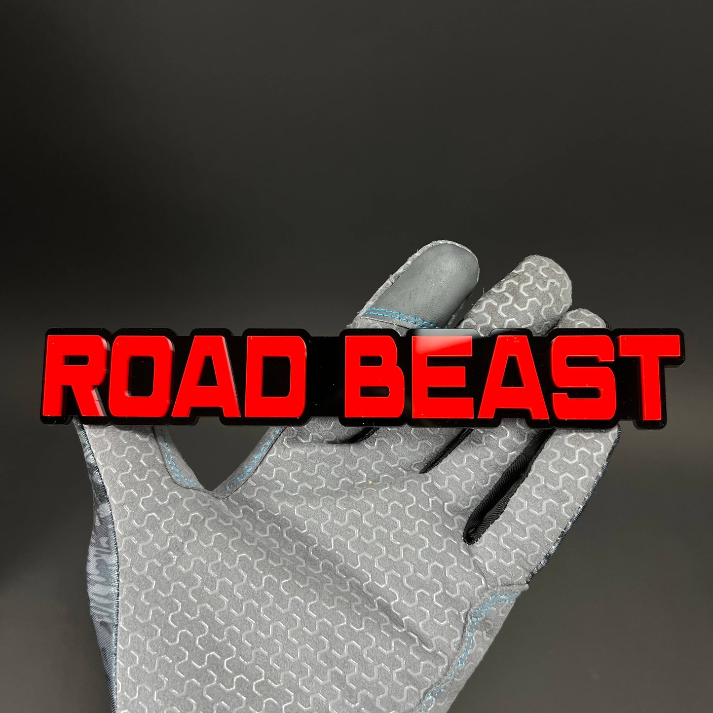 1PC ROAD BEAST 3D Acrylic Badge - Car Truck Emblem Fender Tailgate Trunk Sticker