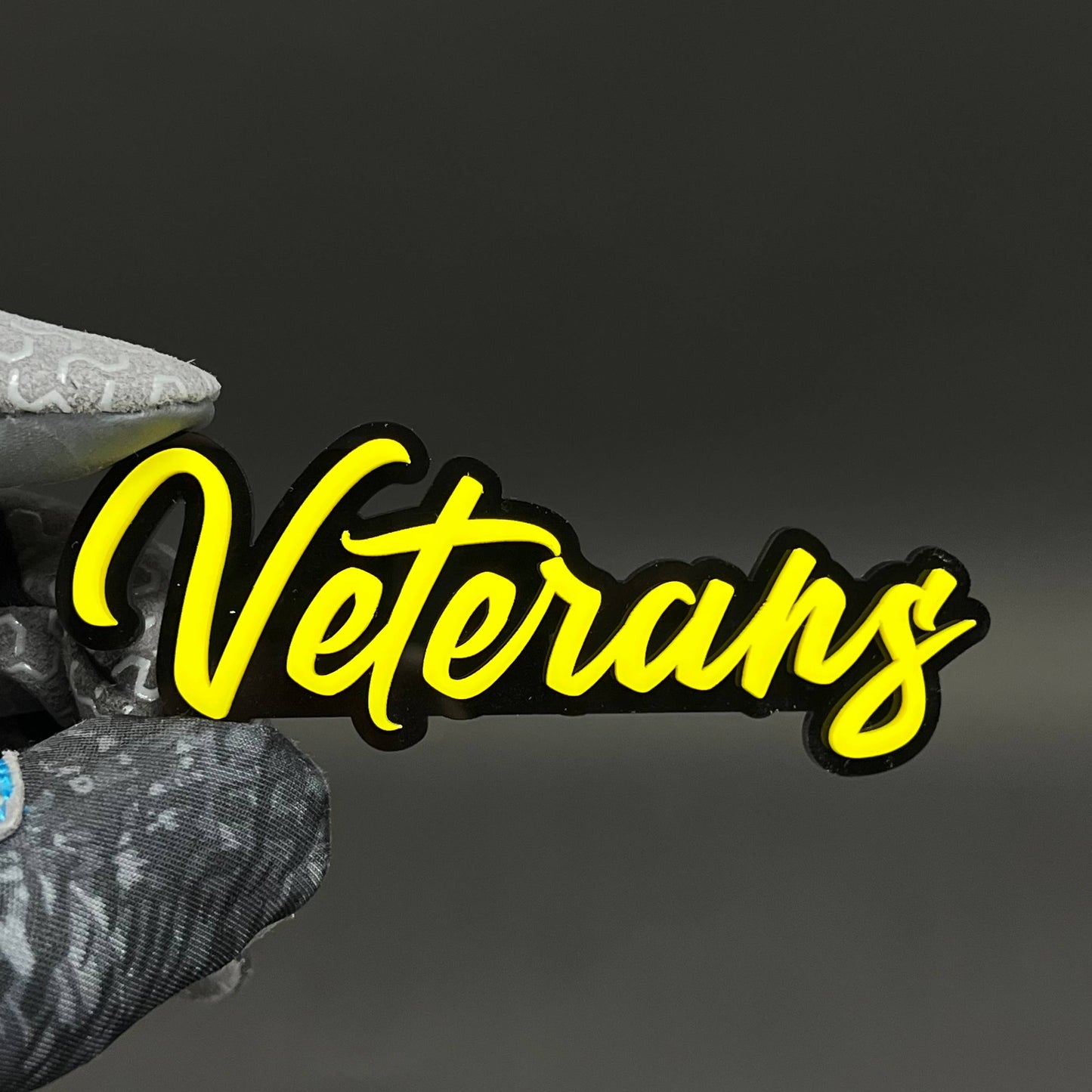 1PC Veterans 3D Acrylic Badge - Car Truck Emblem Fender Tailgate Trunk Sticker