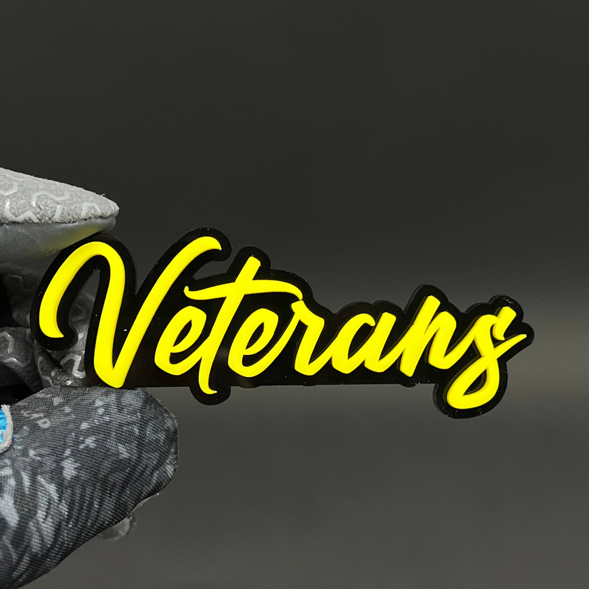 1PC Veterans 3D Acrylic Badge - Car Truck Emblem Fender Tailgate Trunk Sticker