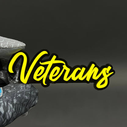 1PC Veterans 3D Acrylic Badge - Car Truck Emblem Fender Tailgate Trunk Sticker