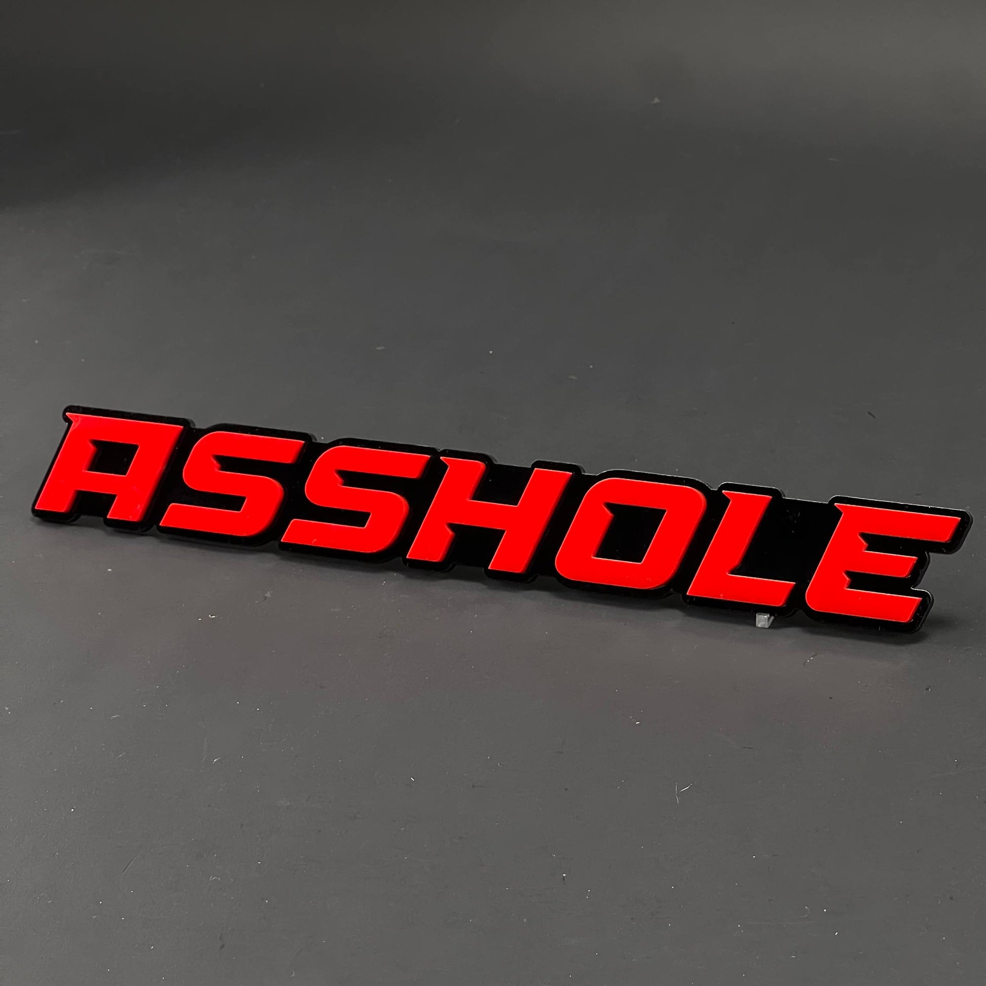 1PC ASSHOLE 3D Acrylic Badge - Car Truck Emblem Fender Tailgate Trunk Sticker