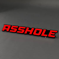 1PC ASSHOLE 3D Acrylic Badge - Car Truck Emblem Fender Tailgate Trunk Sticker