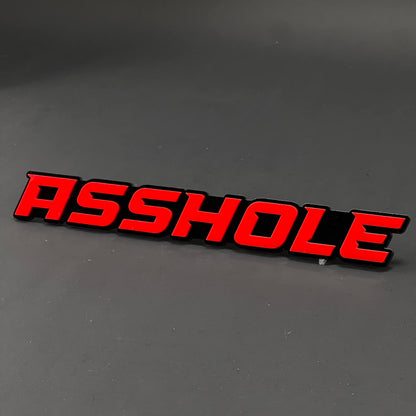 1PC ASSHOLE 3D Acrylic Badge - Car Truck Emblem Fender Tailgate Trunk Sticker