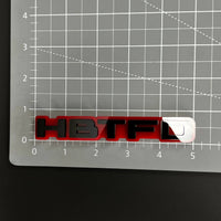 1PC HBTFD 3D Acrylic Badge - Car Truck Emblem Fender Tailgate Trunk Sticker