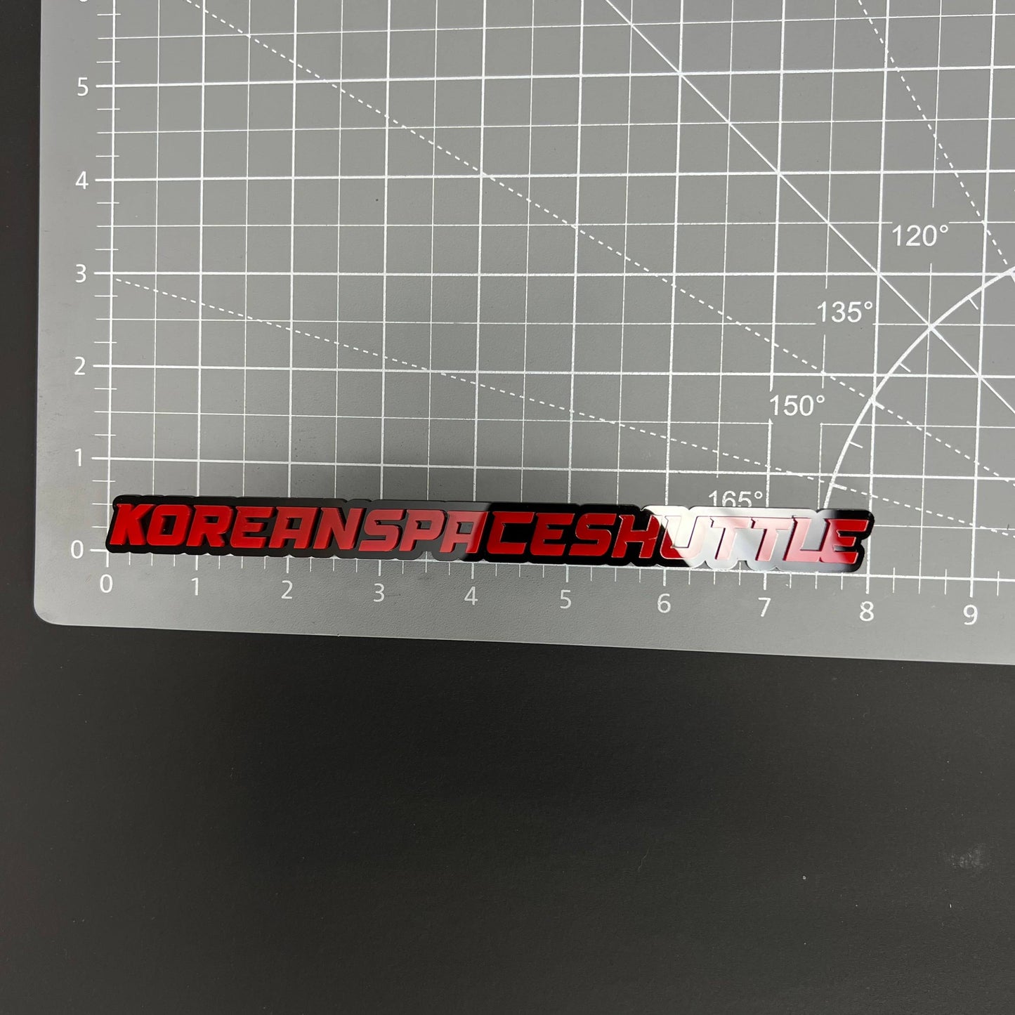 1PC KOREANSPACESHUTTLE 3D Acrylic Badge - Car Truck Emblem Fender Sticker