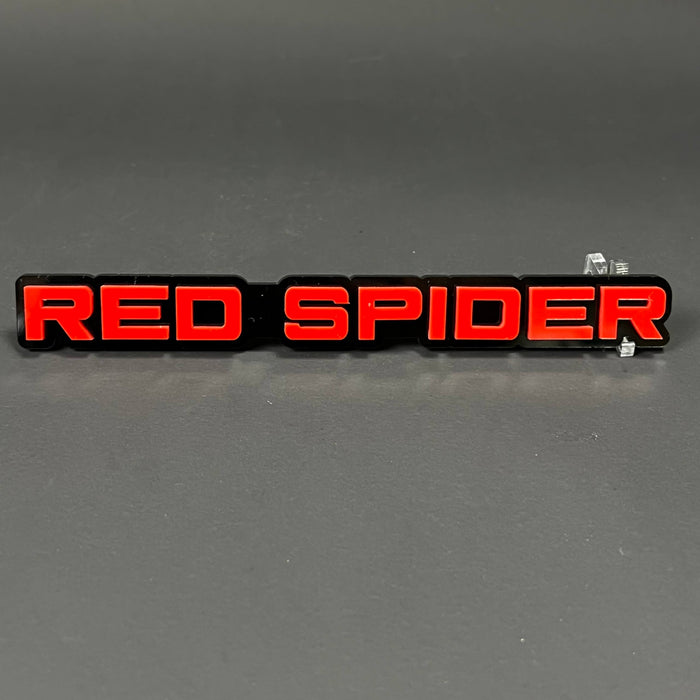 1PC RED SPIDER 3D Acrylic Badge - Car Truck Emblem Fender Tailgate Trunk Sticker