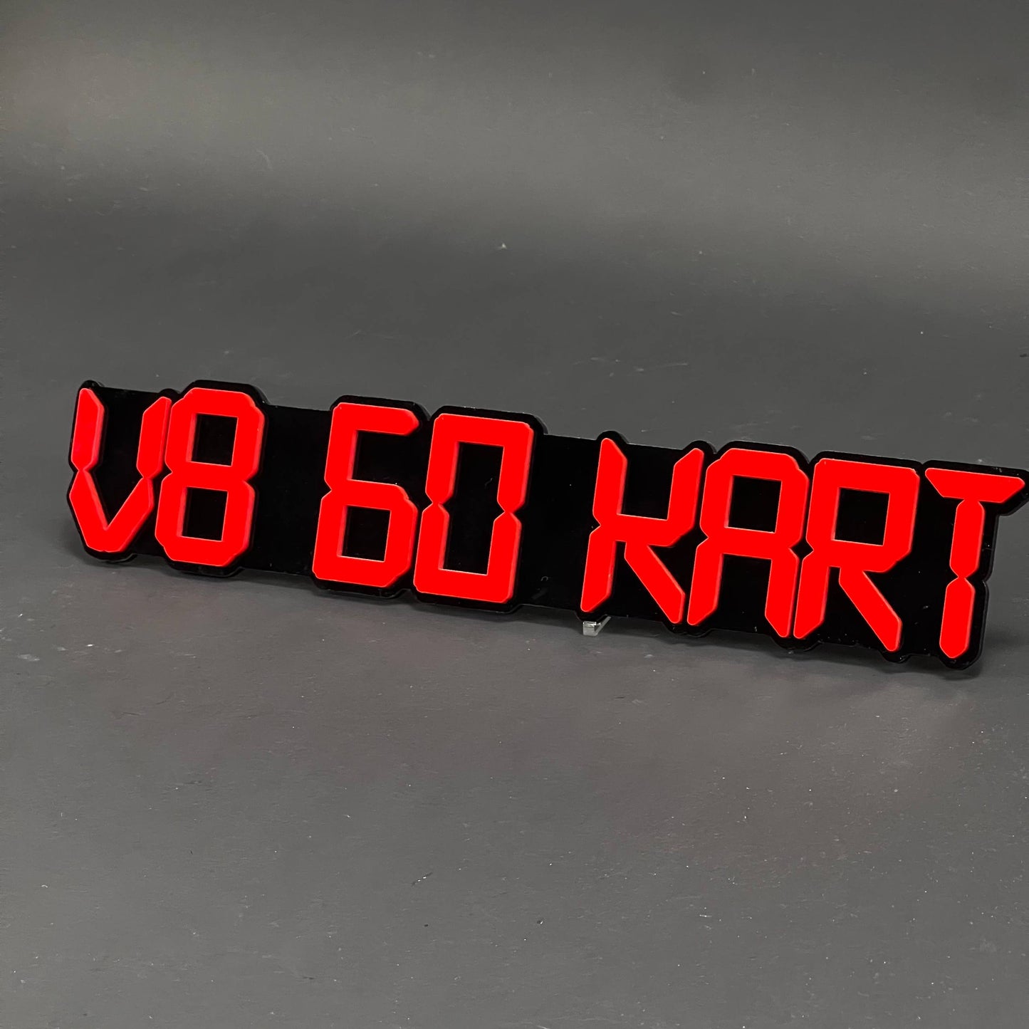 1PC V8 GO KART 3D Acrylic Badge - Car Truck Emblem Fender Tailgate Trunk Sticker