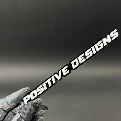 1PC POSITIVE DESIGNS 3D Acrylic Badge - Car Truck Emblem Fender Sticker