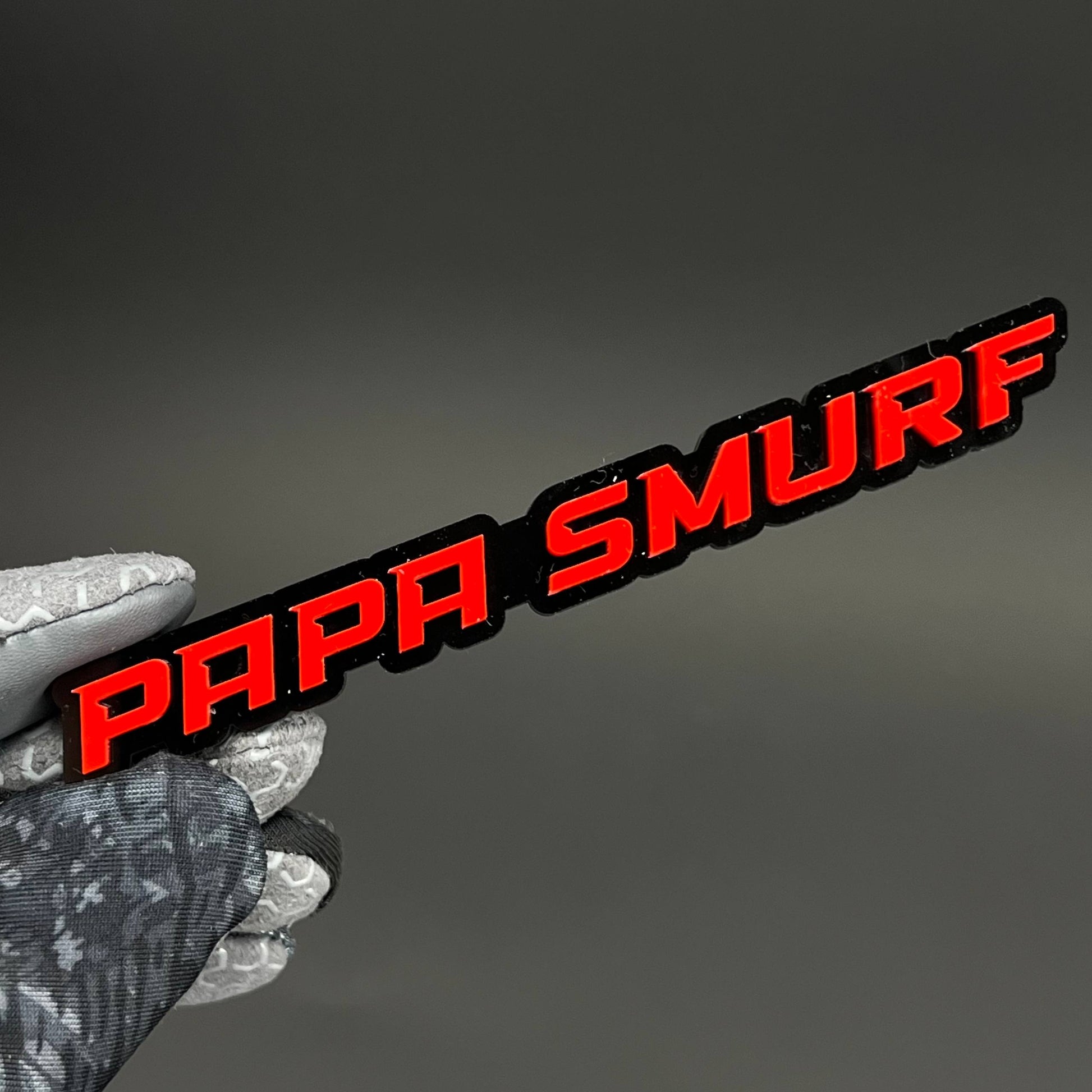 1PC PAPA SMURF 3D Acrylic Badge - Car Truck Emblem Fender Tailgate Trunk Sticker