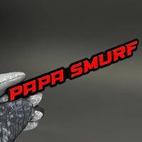 1PC PAPA SMURF 3D Acrylic Badge - Car Truck Emblem Fender Tailgate Trunk Sticker