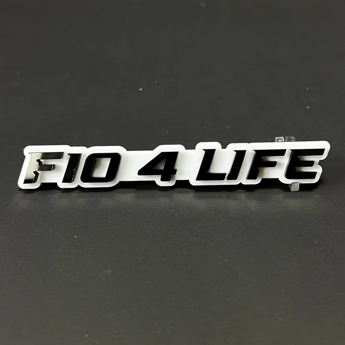1PC F10 4 LIFE 3D Acrylic Badge - Car Truck Emblem Fender Tailgate Trunk Sticker