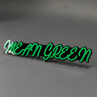 1PC MEAN GREEN 3D Acrylic Badge - Car Truck Emblem Fender Tailgate Trunk Sticker