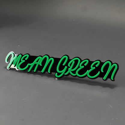 1PC MEAN GREEN 3D Acrylic Badge - Car Truck Emblem Fender Tailgate Trunk Sticker