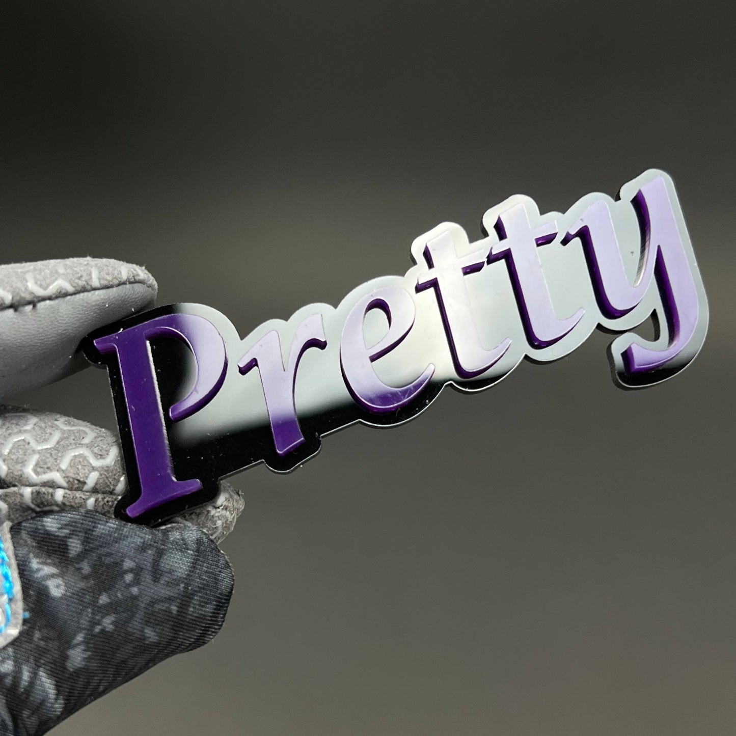 1PC Pretty 3D Acrylic Badge - Car Truck Emblem Fender Tailgate Trunk Sticker