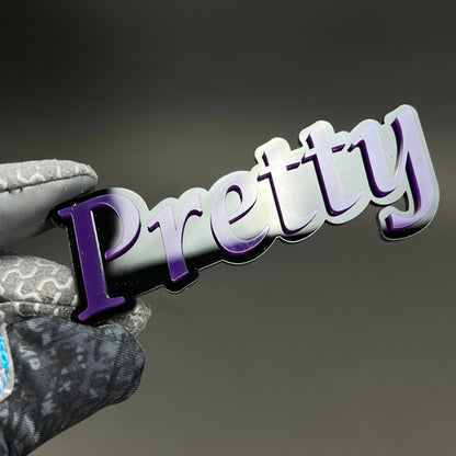 1PC Pretty 3D Acrylic Badge - Car Truck Emblem Fender Tailgate Trunk Sticker