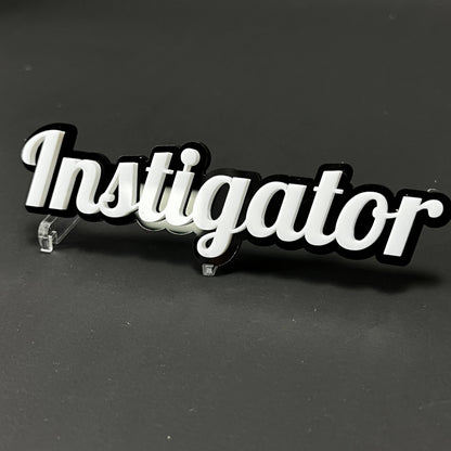 1PC Instigator 3D Acrylic Badge - Car Truck Emblem Fender Tailgate Trunk Sticker