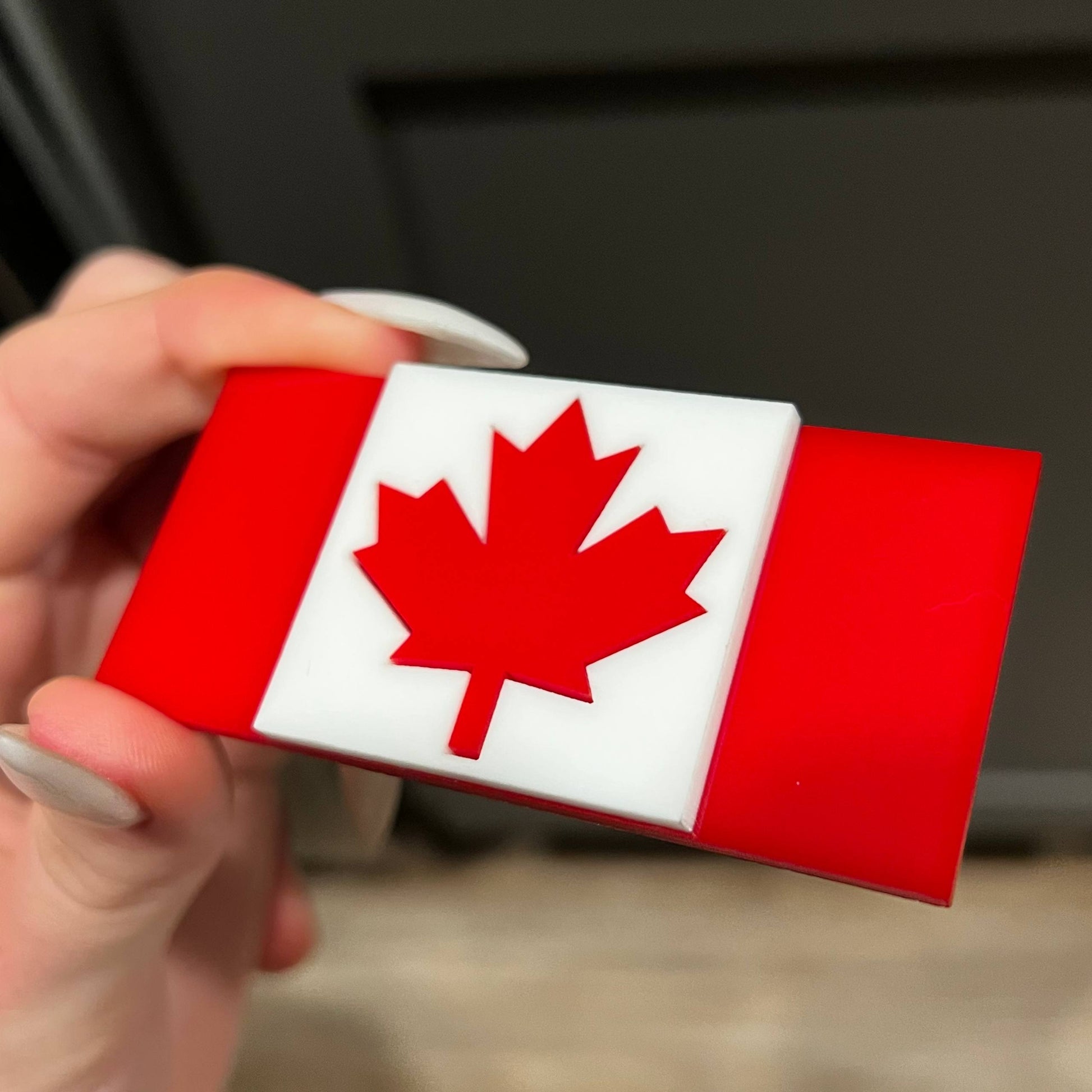 1PC Canada Flag 3D Acrylic Badge - Car Truck Emblem Fender Sticker