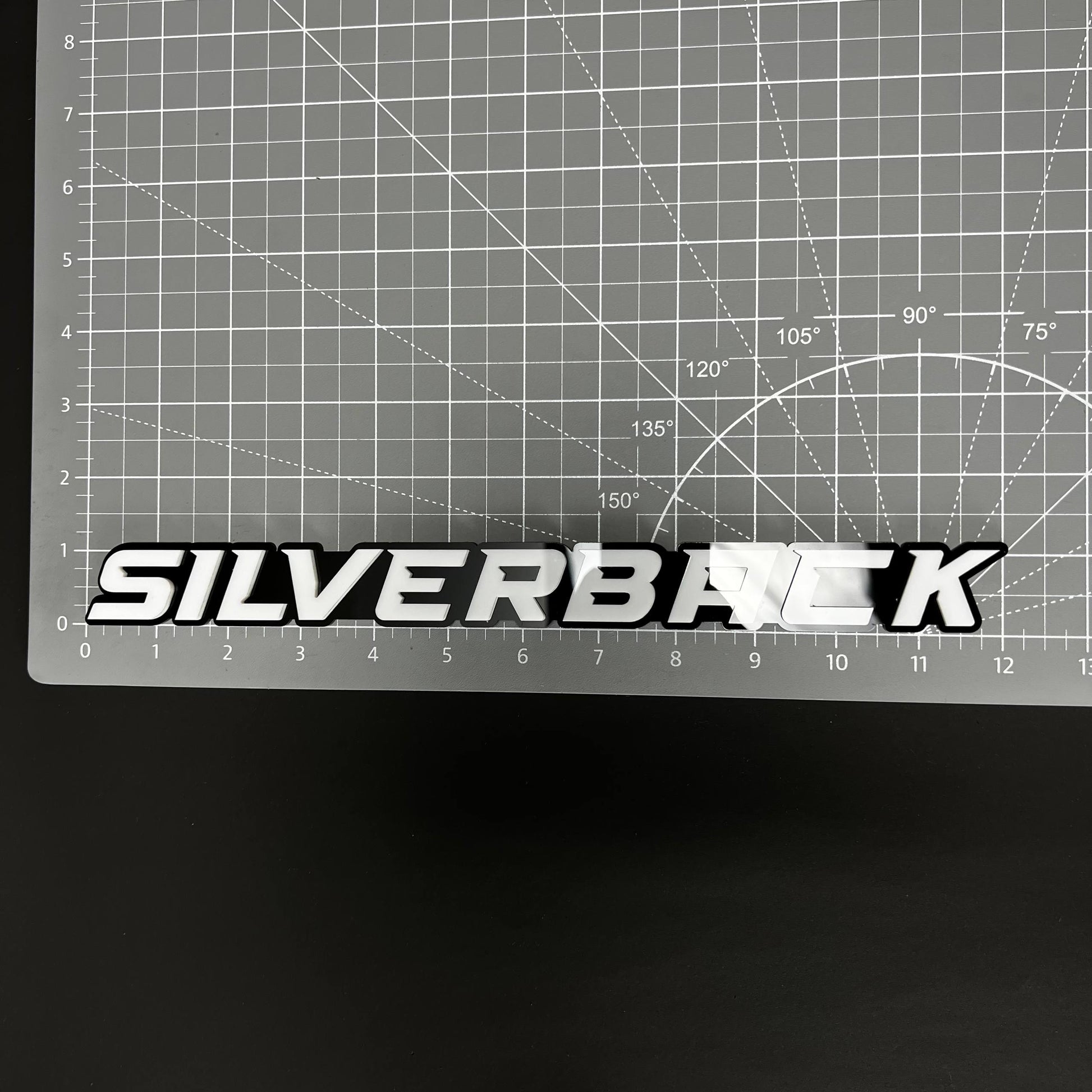 1PC SILVERBACK 3D Acrylic Badge - Car Truck Emblem Fender Tailgate Trunk Sticker