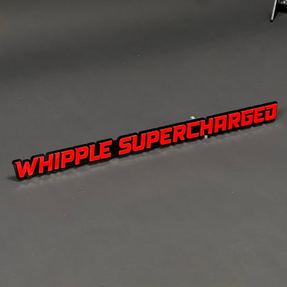 1PC WHIPPLE SUPERCHARGED 3D Acrylic Badge - Car Truck Emblem Fender Sticker