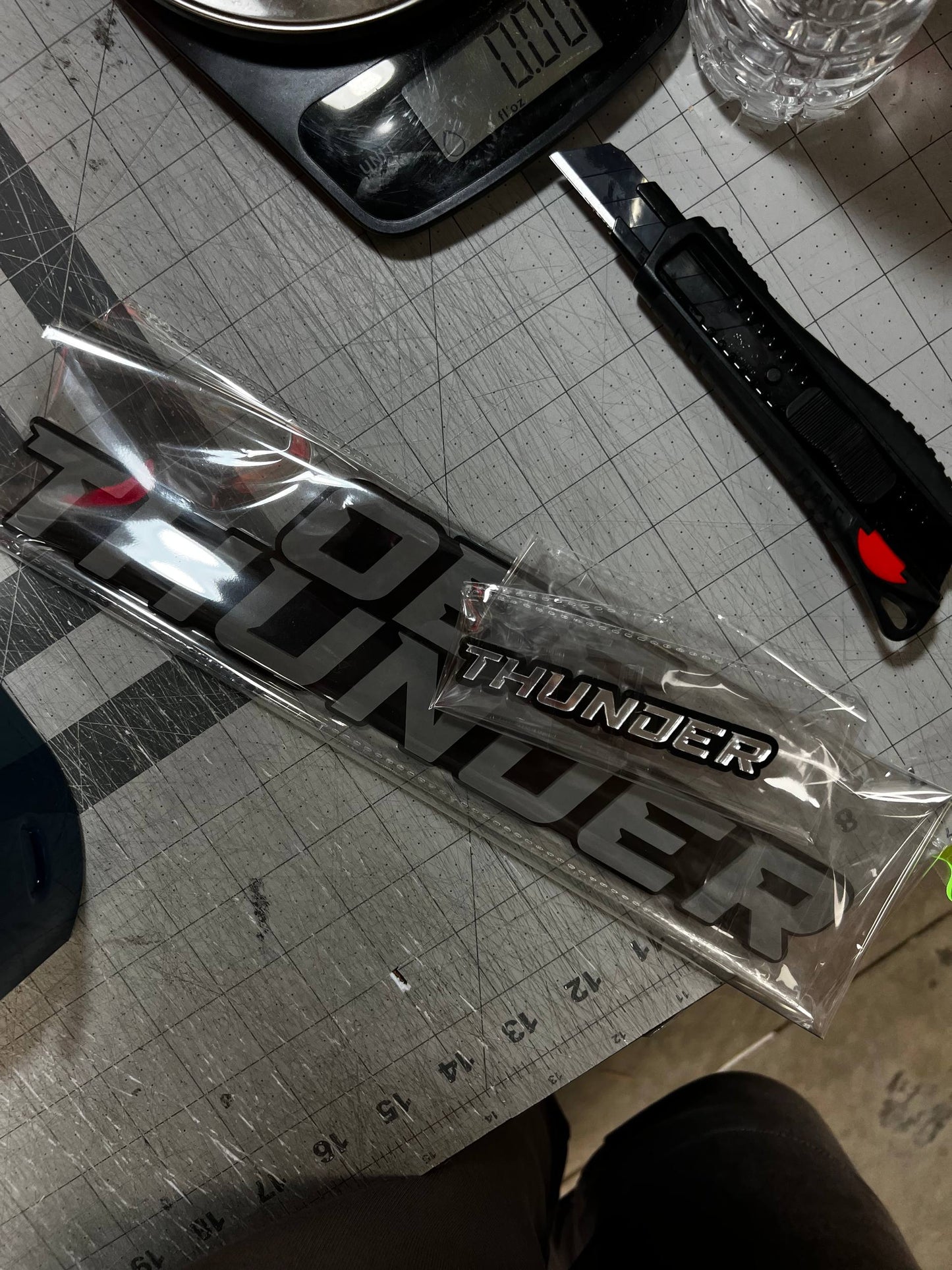 1PC THUNDER 3D Acrylic Badge - Car Truck Emblem Fender Tailgate Trunk Sticker