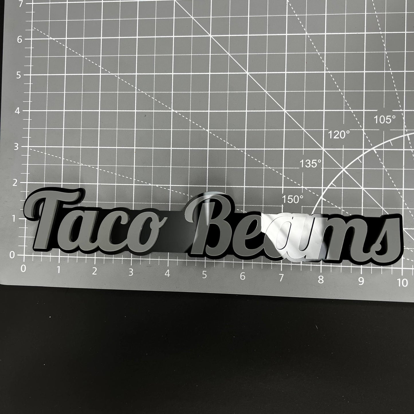 1PC Taco Beams 3D Acrylic Badge - Car Truck Emblem Fender Tailgate Trunk Sticker