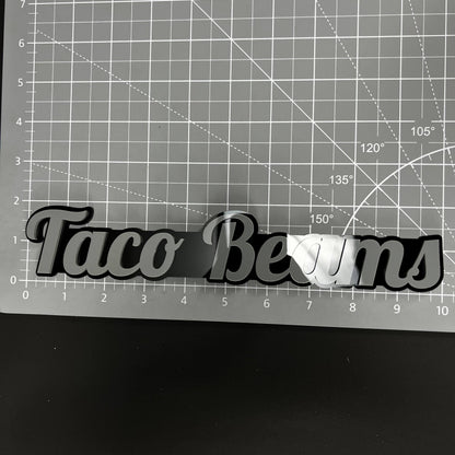1PC Taco Beams 3D Acrylic Badge - Car Truck Emblem Fender Tailgate Trunk Sticker