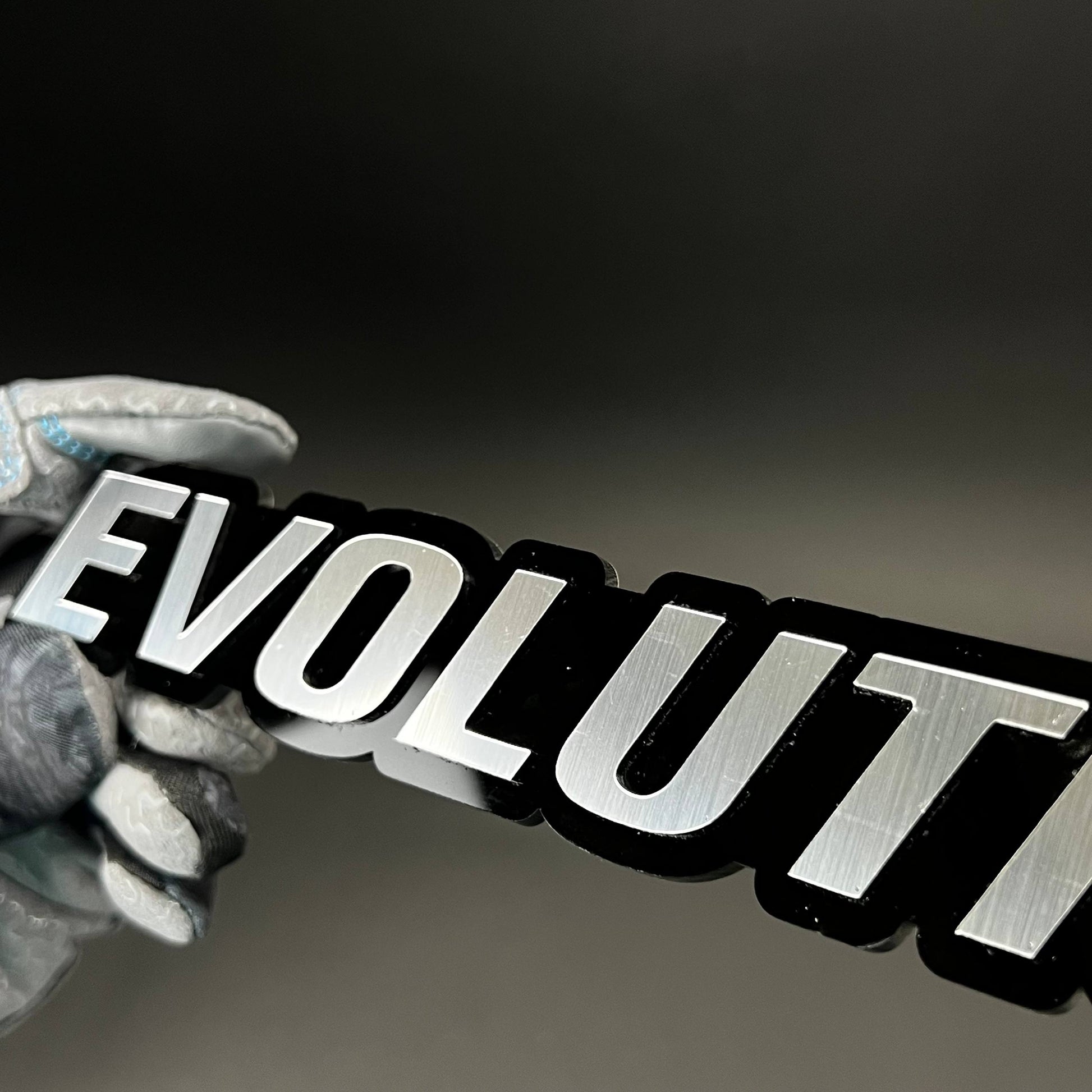 1PC EVOLUTION V 3D Acrylic Badge - Car Truck Emblem Fender Sticker