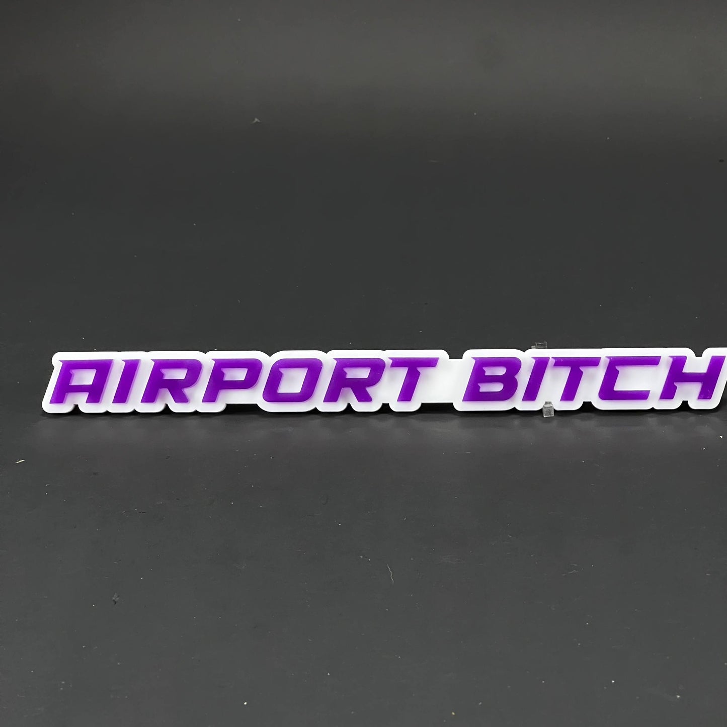 1PC AIRPORT BITCH 3D Acrylic Badge - Car Truck Emblem Fender Sticker