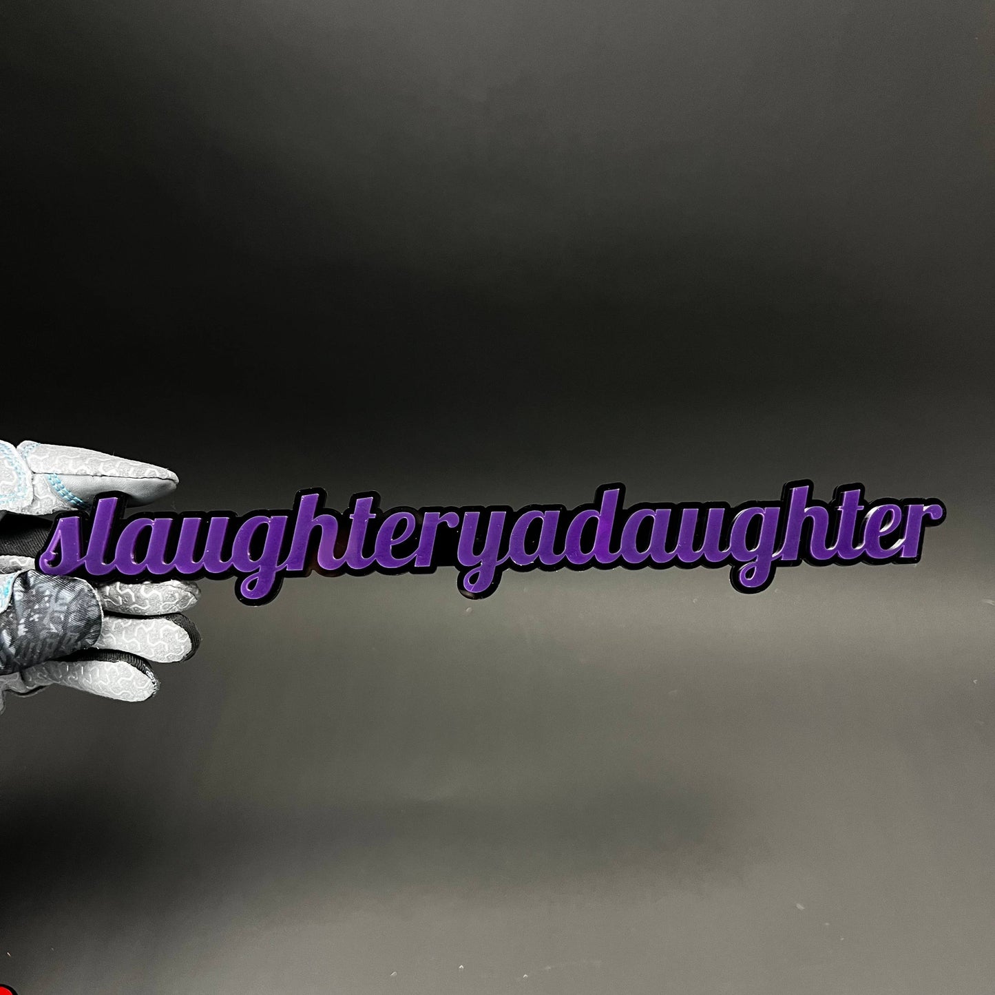 1PC slaughteryadaughter 3D Acrylic Badge - Car Truck Emblem Fender Sticker