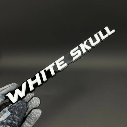 1PC WHITE SKULL 3D Acrylic Badge - Car Truck Emblem Fender Sticker