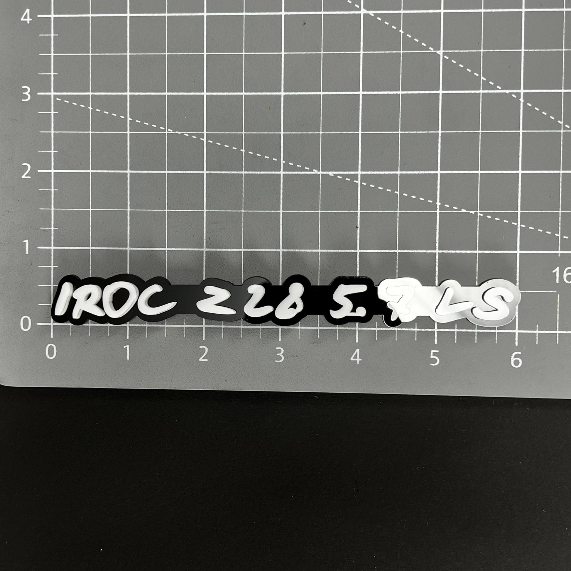 1PC IROC Z28 5.7 LS 3D Acrylic Badge - Car Truck Emblem Fender Sticker