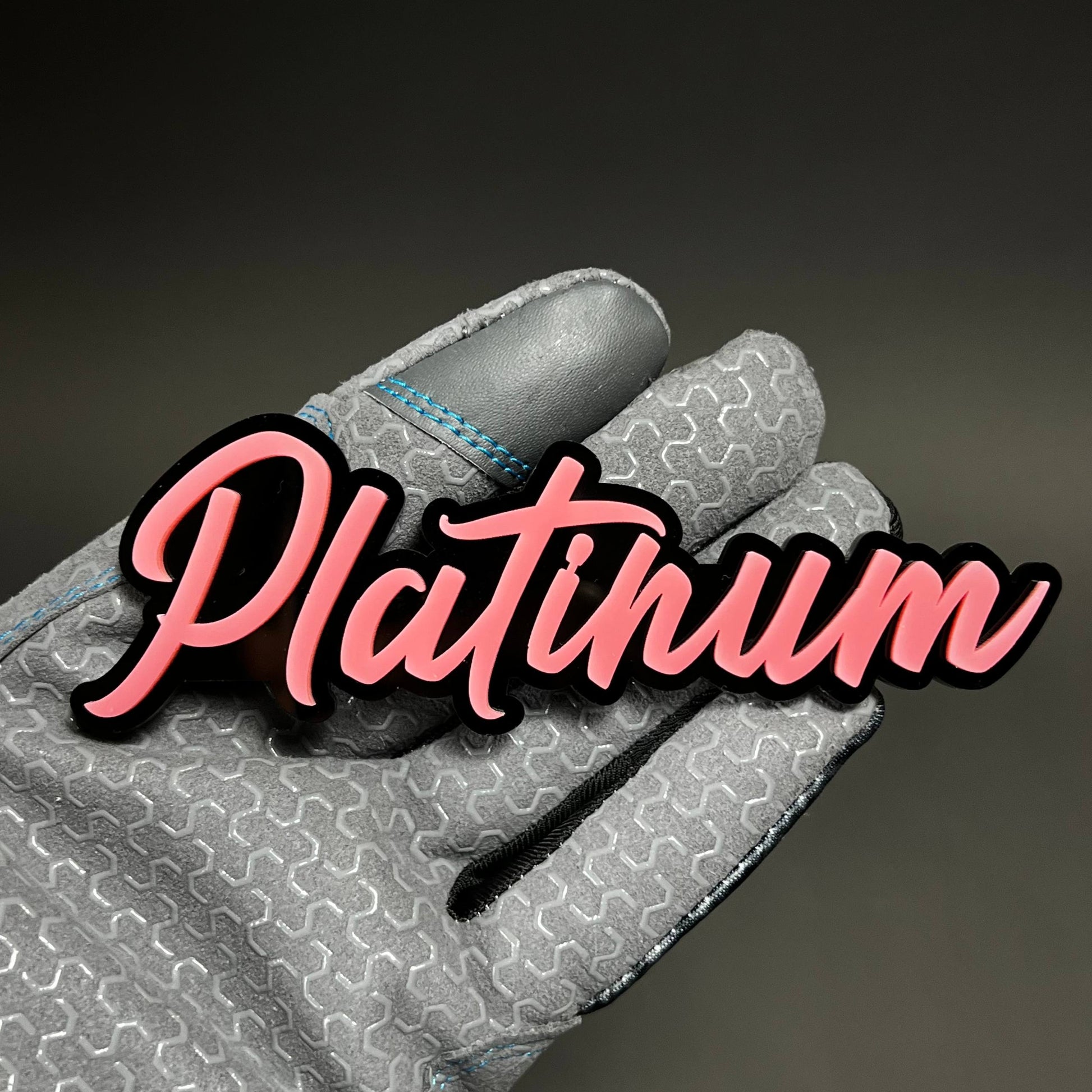 1PC Platinum (Pink) 3D Acrylic Badge - Car Truck Emblem Fender Sticker