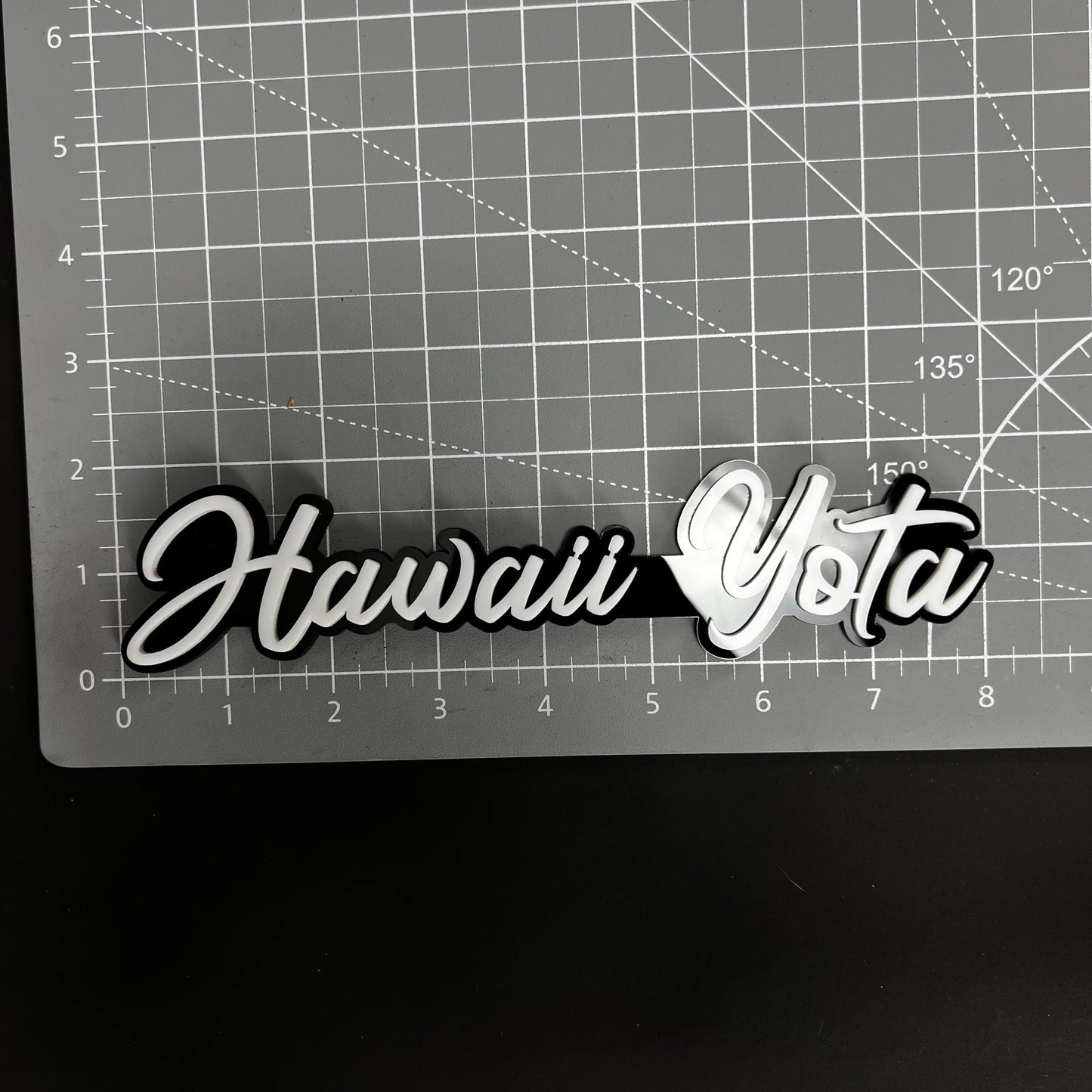 1PC Hawaii Yota 3D Acrylic Badge - Car Truck Emblem Fender Sticker