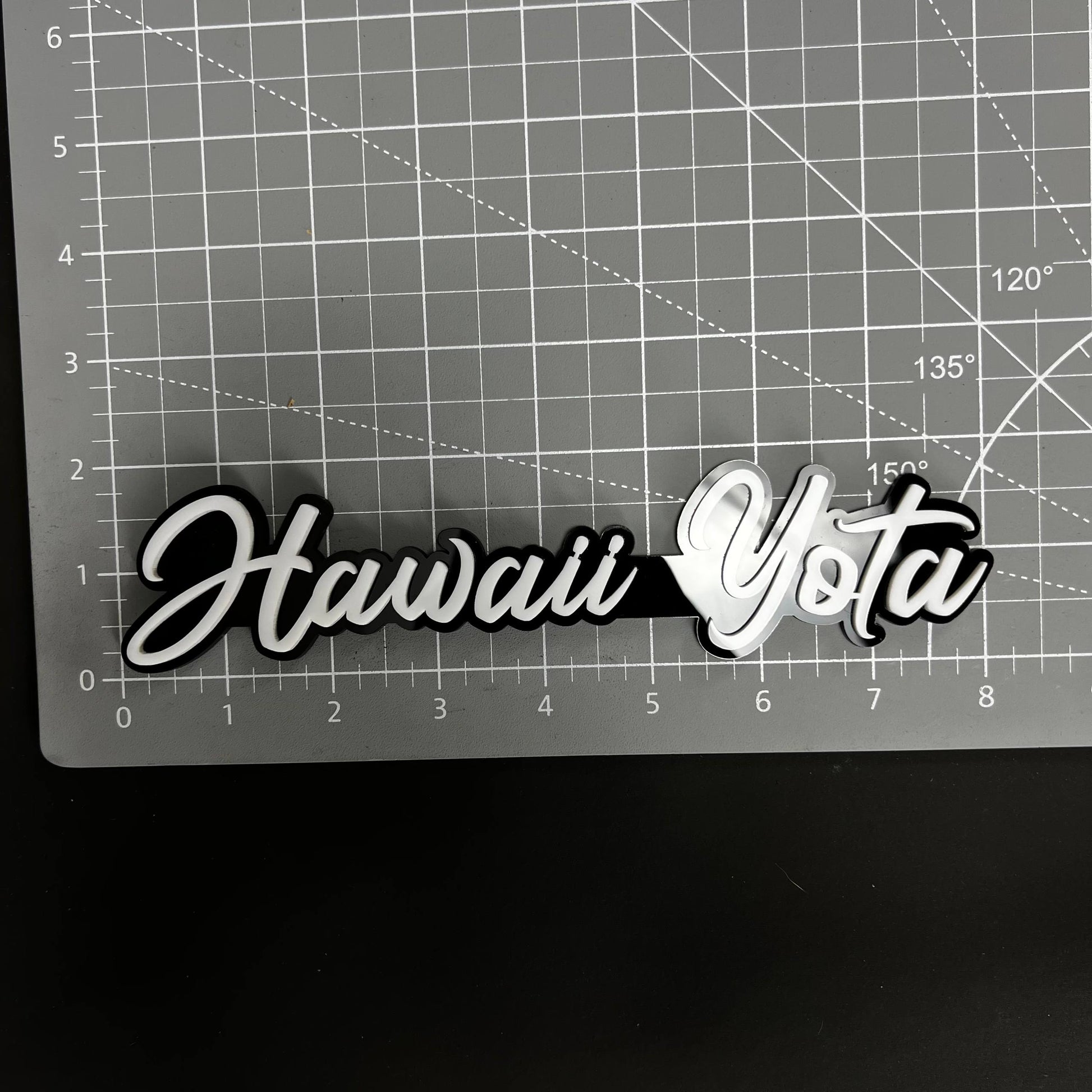 1PC Hawaii Yota 3D Acrylic Badge - Car Truck Emblem Fender Sticker