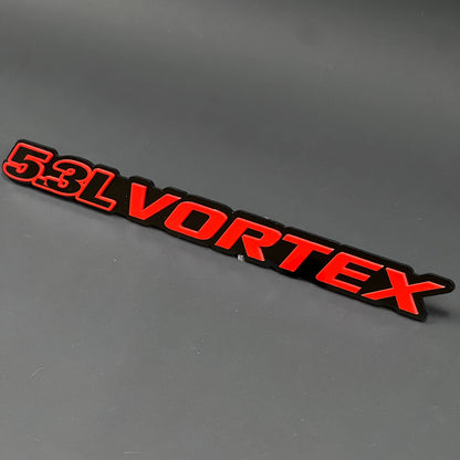 1PC 5.3L VORTEX 3D Acrylic Badge - Car Truck Emblem Fender Tailgate Trunk Sticker