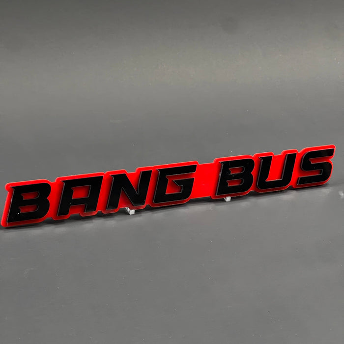 Bang Bus 3D Acrylic Badge - Car Truck Emblem Fender Tailgate Trunk Sticker