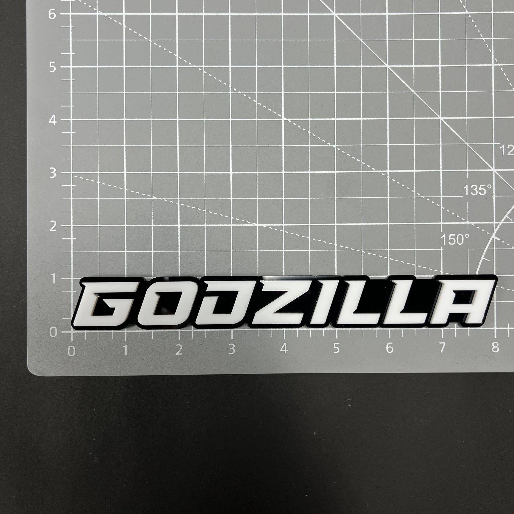 1PC GODZILLA 3D Acrylic Badge - Car Truck Emblem Fender Tailgate Trunk Sticker