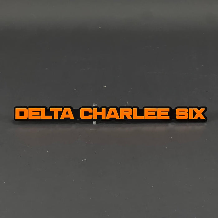 1PC DELTA CHARLEE SIX 3D Acrylic Badge - Car Truck Emblem Fender Sticker