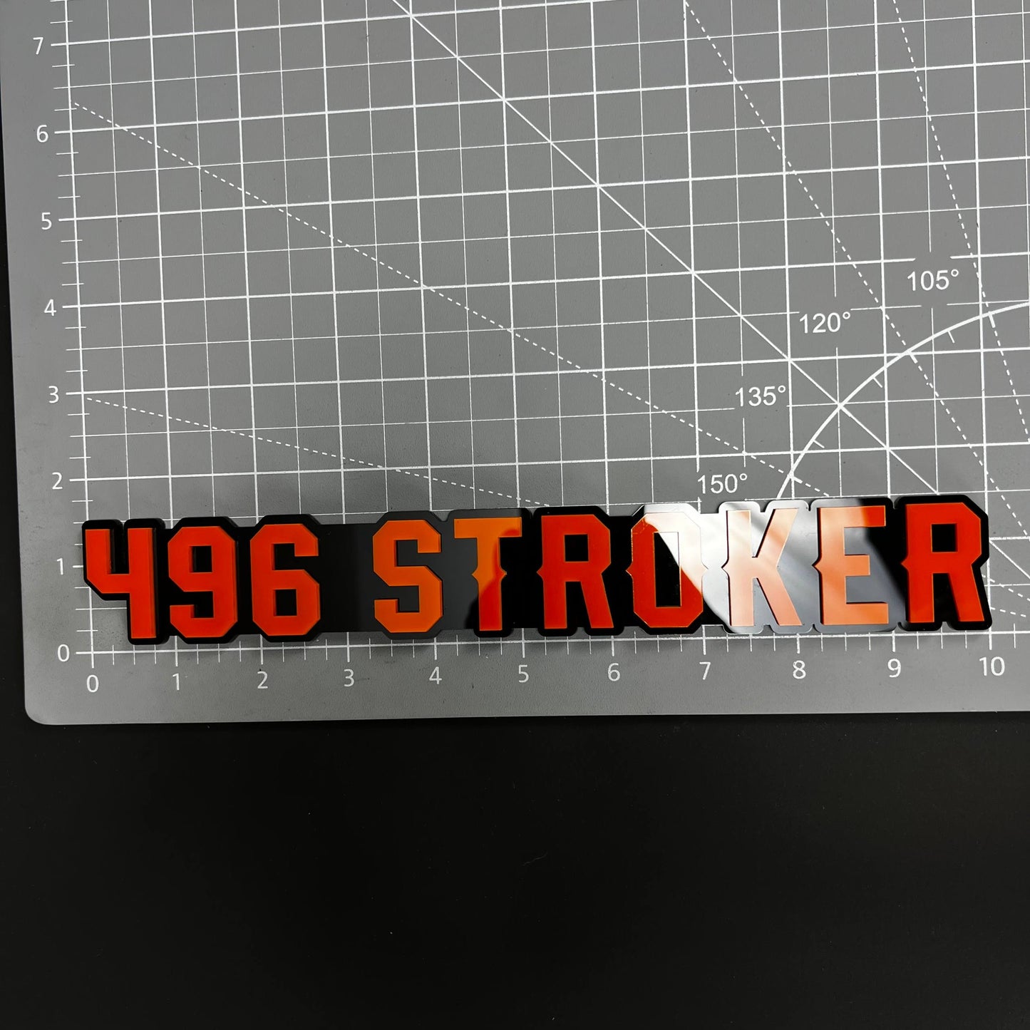 1PC 496 STROKER 3D Acrylic Badge - Car Truck Emblem Fender Sticker