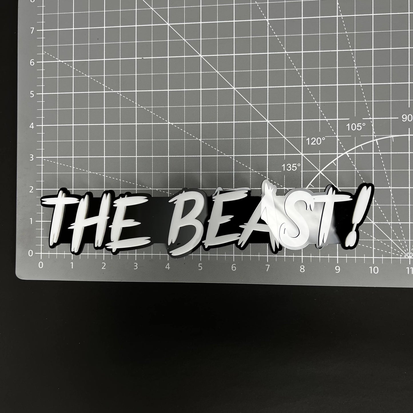 1PC THE BEAST! 3D Acrylic Badge - Car Truck Emblem Fender Tailgate Trunk Sticker